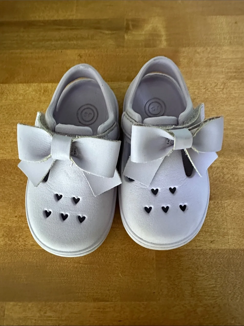 Stride Rite Kamila Sandals - Velcro Bow w Hearts in Light Lavender